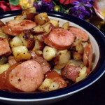 Fried Potatoes With Onion and Kielbasa