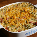 Macaroni & Cheese with Ham & Peas
