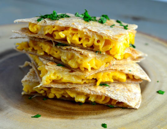 Mac And Cheese Quesadillas