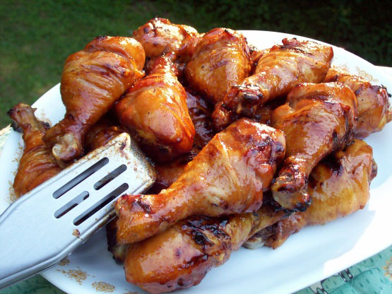 Sweet and Sticky Grilled Drumsticks