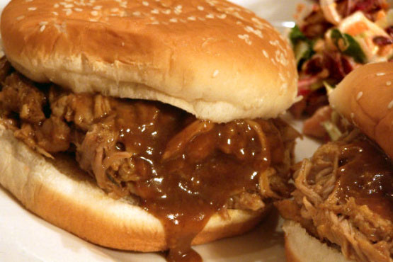 South Carolina Style Pulled Pork Sandwich