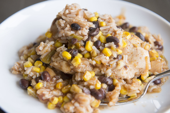 Spanish Chicken Rice Bake