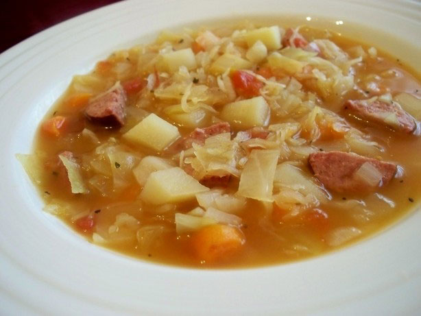 Cabbage Soup With Kielbasa